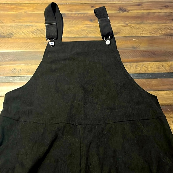 NWOT Black corduroy wide overalls xl - Picture 2 of 5